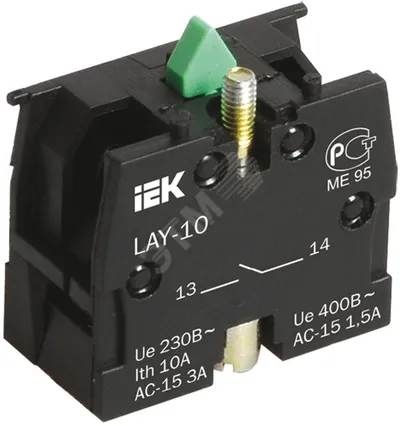 Блок контактный IEK BDK21, 1з, для LAY5