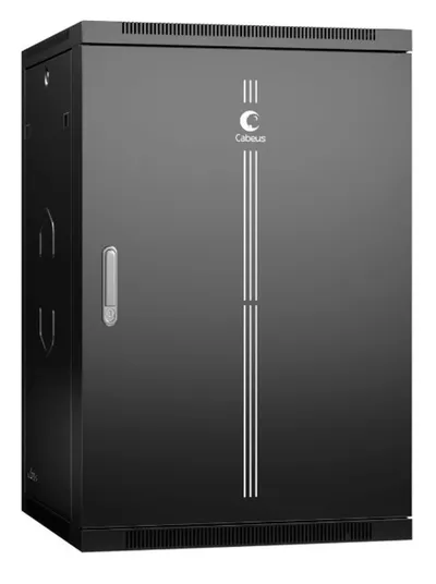 Шкаф телекоммуникационный Cabeus SH-05F-22U60/45m-R-BK, настенный, 19", 22U, 600×450×1082 мм