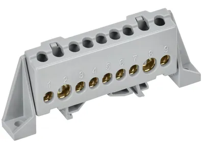 Шина фазовая IEK TF-NN20-09-DP-K03, L, 9 контактов, 8×12