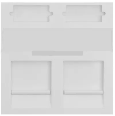 Вставка SNR SNR-MB-FP-2 под модули KeyStone, 2 порта, 45x45 мм, белая