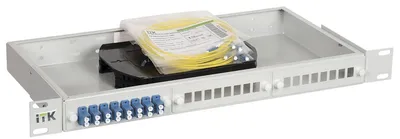 Кросс оптический ITK FOBX24-1U-4LCUD09, 1U, LC duplex 4 шт, OS2