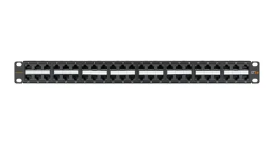 Патч-панель Nikomax NMC-RP48UD2-1U-BK, 19", 1U, 48xRJ45, кат.5e, черная