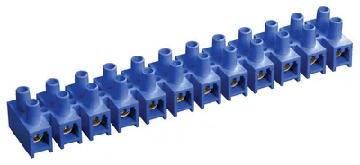 Зажим винтовой IEK UZV6-080-25 (ЗВИ-80), 10–25 мм², 1 контакт, синий