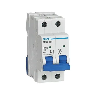 Выключатель CHINT 179829, NB1-63H, 2P, 25А, 10кА, C
