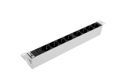 Блок розеток ЦМО Rem-32 R-32-8S-I-440-K, 8x Schuko, 32 А, 19", 1U