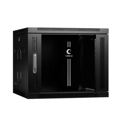 Шкаф телекоммуникационный Cabeus SH-05F-9U60/35-BK, настенный 19" 9U, 600×350×501 мм