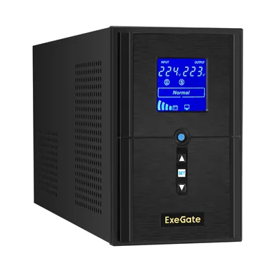 ИБП ExeGate SineTower SN-1500.LCD.AVR.2SH.1C13.USB, 1500 ВА/1200 Вт