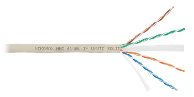Кабель NIKOMAX NMC 4140L-IY, U/UTP Cat6, внутренний, LSZH, светло-серый
