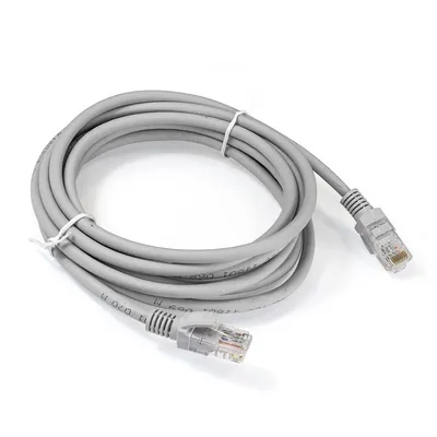 Патч-корд ExeGate EX286384RUS, UTP cat.5e, RJ45–RJ45, 3 м, LSZH, серый
