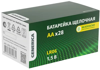 Батарея щелочная IEK ABT-LR06-ST-B28-G, AA (LR6), 1,5 В, 28 шт