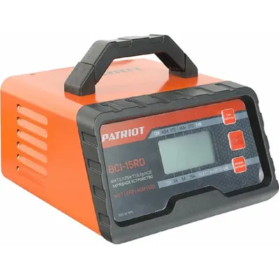 Зарядное устройство PATRIOT BCI-15RD, 12 В, 2–15 А, ручное