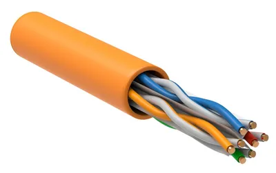 Кабель ITK LC1-C604-127-T-R, U/UTP 6, 4×2×23AWG, LSZH, оранжевый, 305м