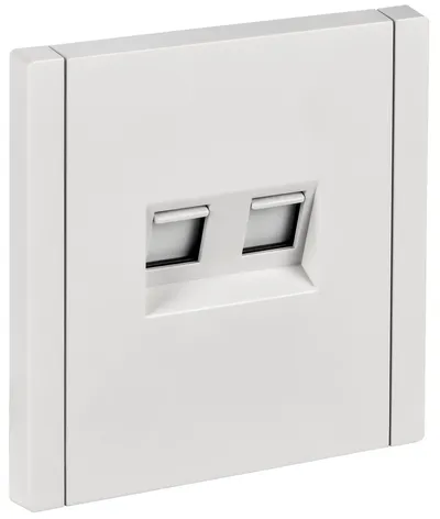Розетка компьютерная IEK FP-K20-2-K01, двойная RJ45 кат.6, IP20