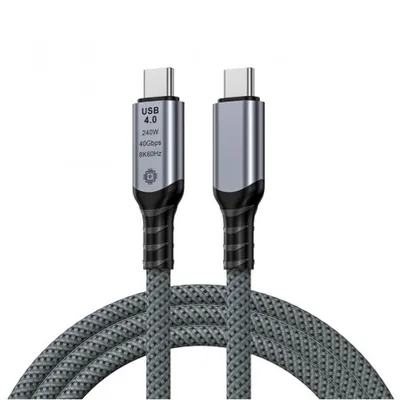 Кабель KS-is KS-564L1-B-2, USB4 USB-C-USB-C, 40Gbps, 240Вт, 2м