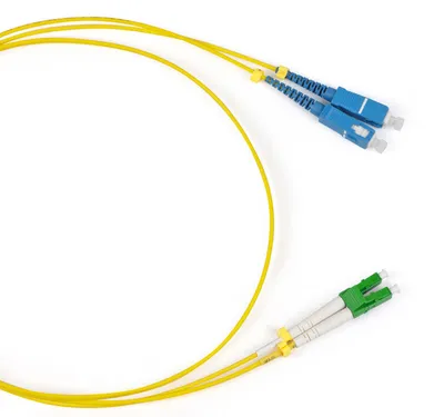Патч-корд оптический Cabeus FOP(d)-9-LC/APC-SC/UPC-2m, OS2, Duplex, 2м
