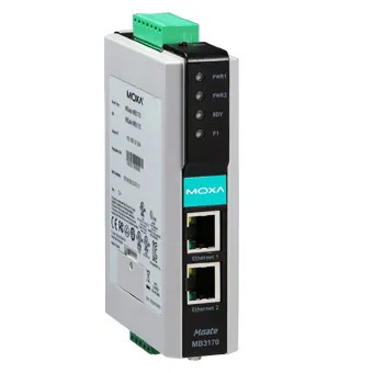 Преобразователь MOXA MGate MB3170, Modbus RTU/ASCII в Modbus TCP, 1 порт