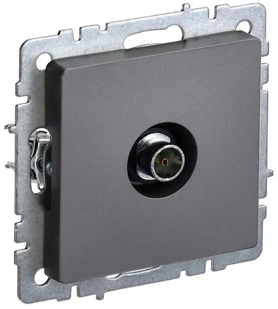 Розетка IEK BR-A10-O-K46, телевизионная оконечная, механизм, сталь