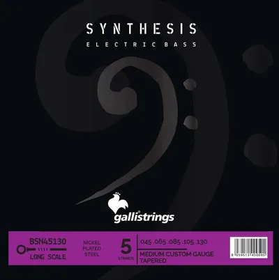 Комплект струн GALLI STRINGS BSN45130, 5-струнная бас-гитара, 45-130