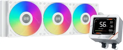 СЖО PCCOOLER GT360-WHAWXX-GL, 360 мм, ARGB, LCD, 310 Вт, белый