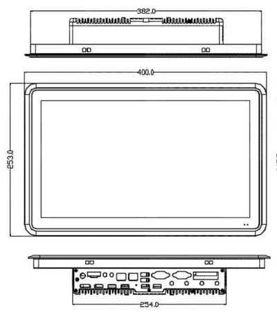 Панельный компьютер  P1581Y-C6 V2.0(125H)