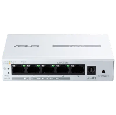 Коммутатор ASUS ExpertWiFi EBP15, 5×1GbE, 4×PoE+ 60 Вт, управляемый