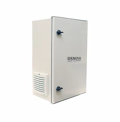 Уличная станция OSNOVO OSP-46V1, пластиковый шкаф IP54, термостабилизация, с оптическим кроссом