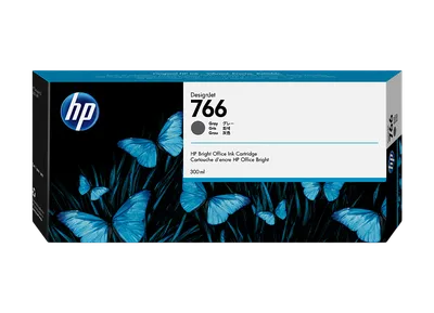 Картридж HP 766 (P2V93A), серый, 300 мл, термическая струйная печать