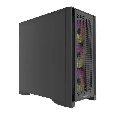 Корпус Powercase CH9CLPB-A4, E-ATX, 4x140mm ARGB, Type-C, черный