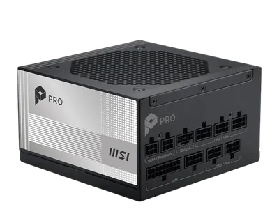 Блок питания MSI PRO A1000PL PCIE5, 1000 Вт, 80+ Platinum, ATX 3.1, модульный