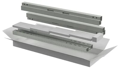 Комплект стоек и профилей ITK LINEA N LN35-33UXX-X, 33U, RAL 7035