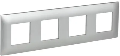 Рамка IEK SKANDY SK-F04S, 4 поста, IP20, серебро