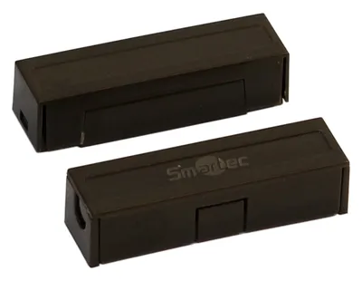 Датчик Smartec ST-DM124NC-BR, магнитоконтактный, НЗ, накладной, 25мм, коричневый