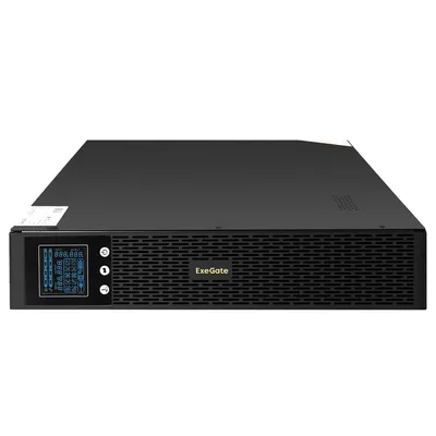 ИБП ExeGate SinePower UHB-1000.LCD.AVR.8C13.RJ.USB.2U, 1000 ВА/800 Вт, 8×C13, LCD, AVR, 2U