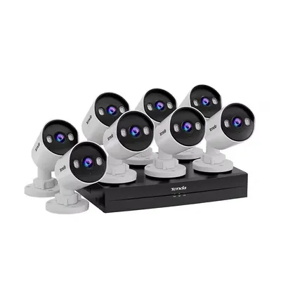 Комплект видеонаблюдения Tenda TK8P-4BC, 8 каналов PoE, 8 камер 4 МП, NVR 4K