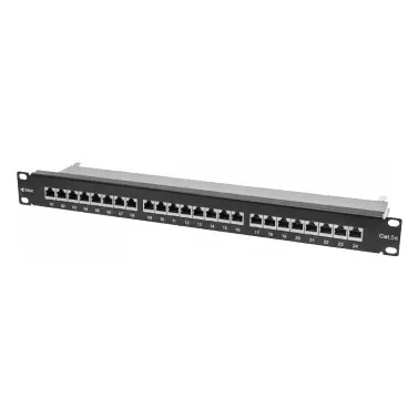 Патч-панель SNR SNR-SD-1U24-6-H, экранированная, 1U, 24 порта, cat.6