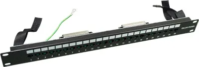Патч-панель TWT TWT-PP24TLC-1236, 19" 1U, 24×RJ45, телефонная, черная