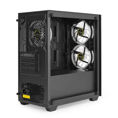 Корпус ExeGate EX294483RUS, mATX, БП 600Вт, 2×USB+USB3.0, RGB, стекло