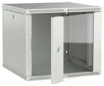 Шкаф серверный ITK LWR3-09U66-GF-2, 9U, 600×600 мм, стекло, серый