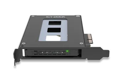Корпус для накопителей ICYDOCK MB111VP-B, U.2/U.3 NVMe, PCIe 4.0 x4/x8/x16