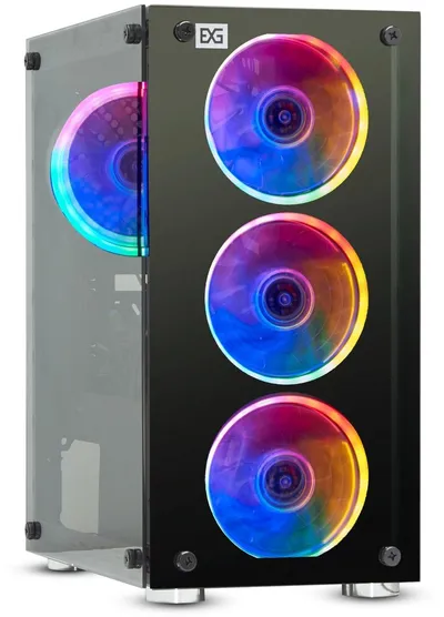 Корпус ExeGate EX294382RUS Mistery X2, mATX, без БП, RGB