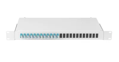 Оптический кросс Nikomax Essential NMF-RP24LCUS2-WS-ES-1U-GY, 19", 1U, 24xLC/UPC, SM, серый