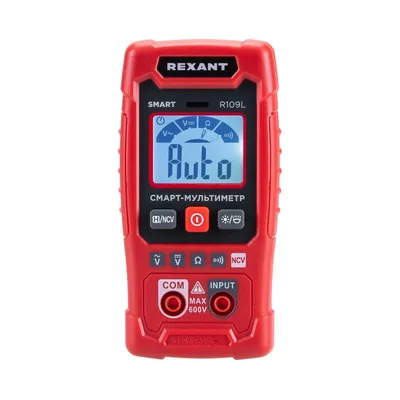 Мультиметр Rexant R109L, 600 В AC/DC, 40 МОм, режим «Прозвонка», AAA