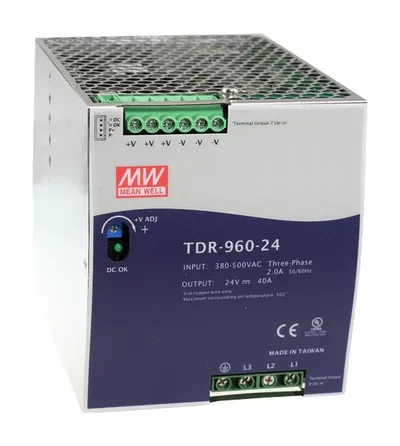 Преобразователь AC-DC Mean Well TDR-960-48, 960Вт, 3-фазный, 48В/20A, DIN-рейка