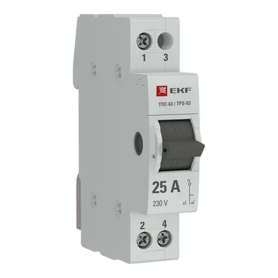 Переключатель EKF tps-1-25, 3-поз., 1P, 25А