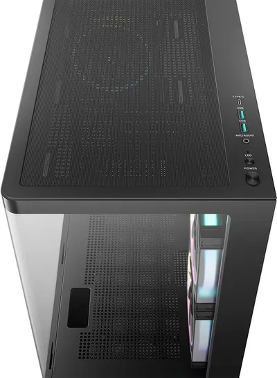 Корпус ПК DeepCool CG380U 3F, mini-ITX/mATX, TG, 3×120мм ARGB