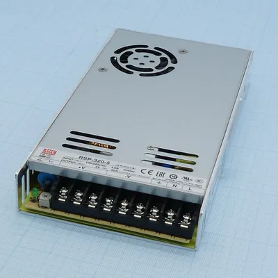 Преобразователь AC-DC Mean Well RSP-320-5, 300Вт, ККМ, 88…264В AC→5В/60А