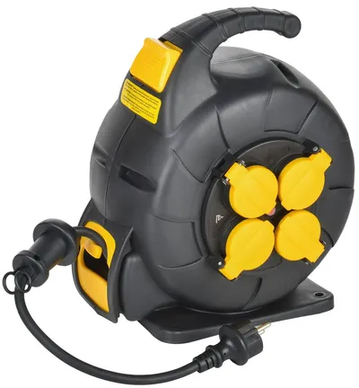 Удлинитель на катушке IEK TW-KP27-16-04-10-44, 10м, 4 розетки, IP44