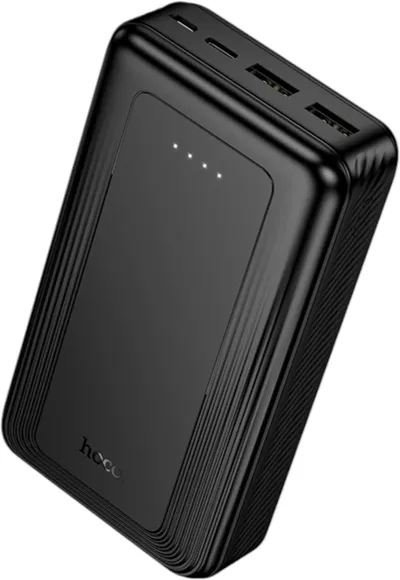 Внешний аккумулятор 20000mAh 2USB+1Type-C+1micro USB 2.0A Hoco J165A (Black). "