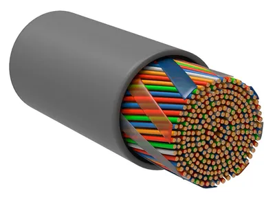 Кабель ITK LC1-C5E10-111, витая пара U/UTP Cat.5e, 10×2×24AWG, ПВХ, 305 м, серый