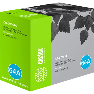 Картридж Cactus CS-CC364A, black, 10000 стр.